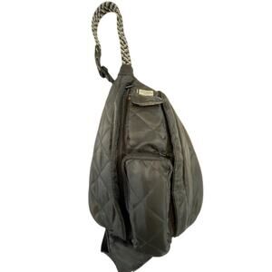 KAVU- Free People Rope Puff Sling Quilted Bag in Black.